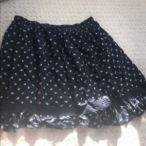 Flowy navy and white flower skirt